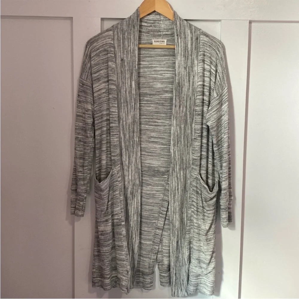 River + Sky Sundown Midi Duster / Cardigan Sweater Heather Gray XS Small